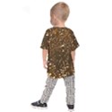 Festive Bubbles Sparkling Wine Champagne Golden Water Drops Kids Raglan Tee View2