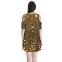 Festive Bubbles Sparkling Wine Champagne Golden Water Drops Shoulder Cutout Velvet  One Piece View2