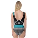 Flowers Turquoise Pattern Floral Princess Tank Leotard  View2