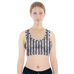 Pattern Background Texture Black Sports Bra With Pocket by BangZart