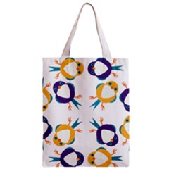 Pattern Circular Birds Zipper Classic Tote Bag by BangZart