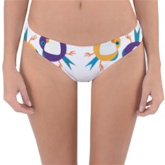 Pattern Circular Birds Reversible Hipster Bikini Bottoms