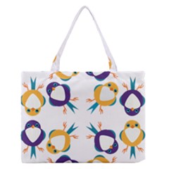 Pattern Circular Birds Medium Zipper Tote Bag by BangZart