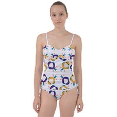 Pattern Circular Birds Sweetheart Tankini Set by BangZart