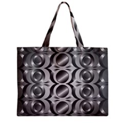 Metal Circle Background Ring Zipper Mini Tote Bag by BangZart