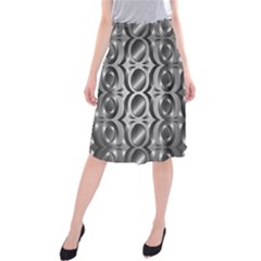 Metal Circle Background Ring Midi Beach Skirt by BangZart