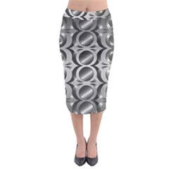 Metal Circle Background Ring Midi Pencil Skirt by BangZart