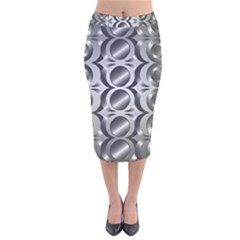 Metal Circle Background Ring Velvet Midi Pencil Skirt by BangZart