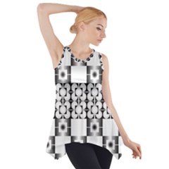 Pattern Background Texture Black Side Drop Tank Tunic by BangZart