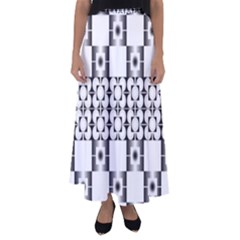 Pattern Background Texture Black Flared Maxi Skirt