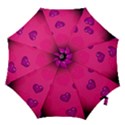 Background Heart Valentine S Day Hook Handle Umbrellas (Small) View1