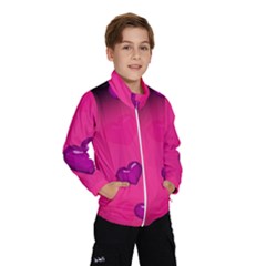 Background Heart Valentine S Day Wind Breaker (kids) by BangZart