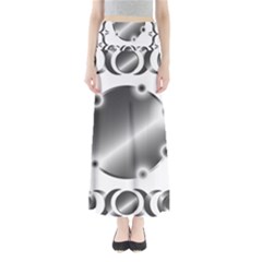 Metal Circle Background Ring Full Length Maxi Skirt by BangZart