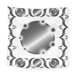 Metal Circle Background Ring Square Tapestry (large) by BangZart