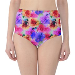 Floral Pattern Background Seamless High-waist Bikini Bottoms by BangZart