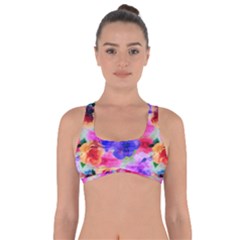 Floral Pattern Background Seamless Got No Strings Sports Bra