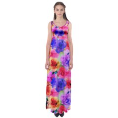 Floral Pattern Background Seamless Empire Waist Maxi Dress by BangZart