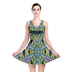 Kaleidoscope Background Reversible Skater Dress by BangZart