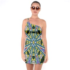 Kaleidoscope Background One Soulder Bodycon Dress