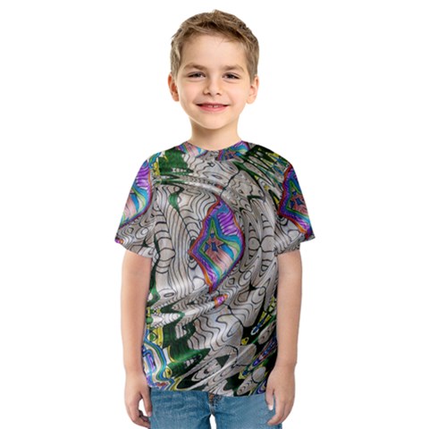 Water Ripple Design Background Wallpaper Of Water Ripples Applied To A Kaleidoscope Pattern Kids  Sport Mesh Tee by BangZart