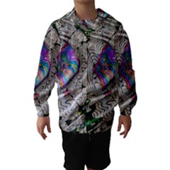 Water Ripple Design Background Wallpaper Of Water Ripples Applied To A Kaleidoscope Pattern Hooded Wind Breaker (kids) by BangZart