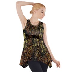 Wallpaper With Fractal Small Flowers Side Drop Tank Tunic by BangZart