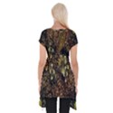 Wallpaper With Fractal Small Flowers Short Sleeve Side Drop Tunic View2