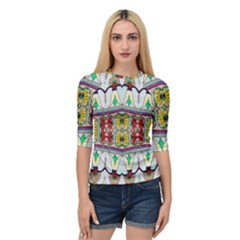 Kaleidoscope Background  Wallpaper Quarter Sleeve Tee