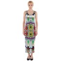 Kaleidoscope Background  Wallpaper Fitted Maxi Dress View1