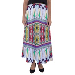 Kaleidoscope Background  Wallpaper Flared Maxi Skirt