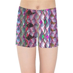 Textured Design Background Pink Wallpaper Of Textured Pattern In Pink Hues Kids Sports Shorts