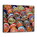 Colorful Oriental Bowls On Local Market In Turkey Deluxe Canvas 24  x 20   View1