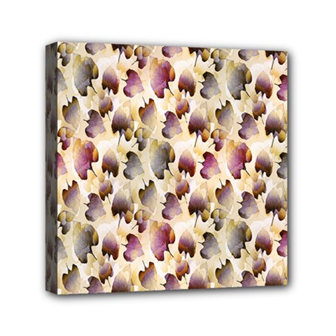 Random Leaves Pattern Background Mini Canvas 6  X 6  by BangZart