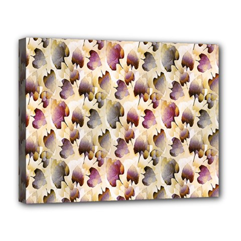 Random Leaves Pattern Background Canvas 14  X 11  by BangZart