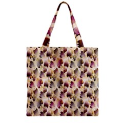 Random Leaves Pattern Background Zipper Grocery Tote Bag by BangZart