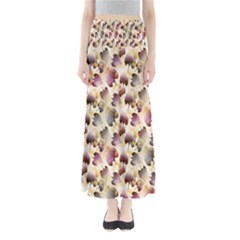 Random Leaves Pattern Background Full Length Maxi Skirt by BangZart