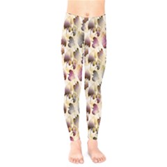 Random Leaves Pattern Background Kids  Legging