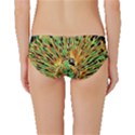 Unusual Peacock Drawn With Flame Lines Classic Bikini Bottoms View2