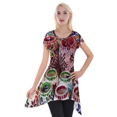 Colorful Oriental Candle Holders For Sale On Local Market Short Sleeve Side Drop Tunic by BangZart