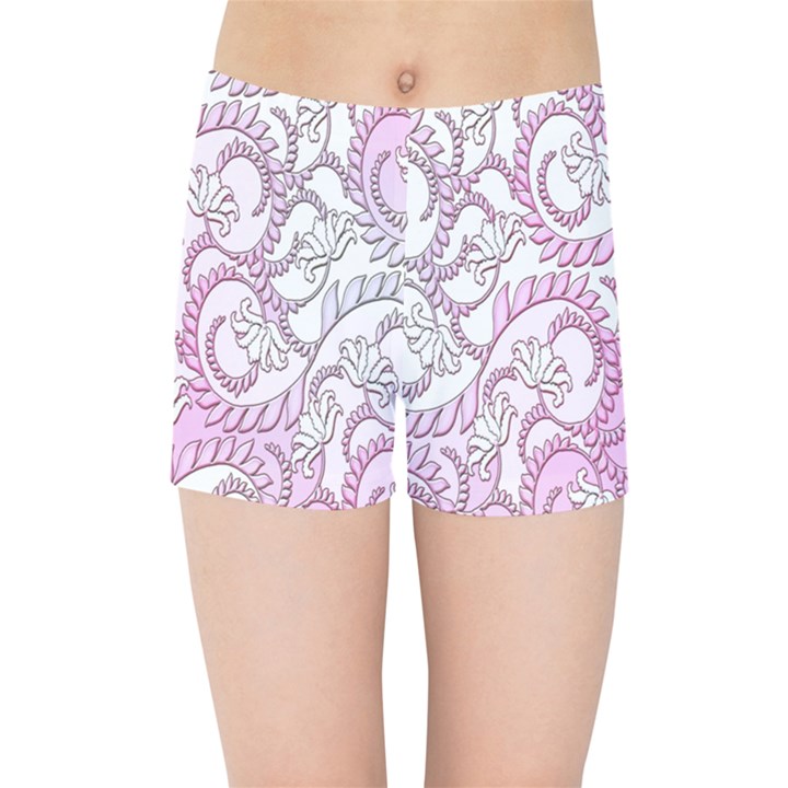 Floral Pattern Background Kids Sports Shorts