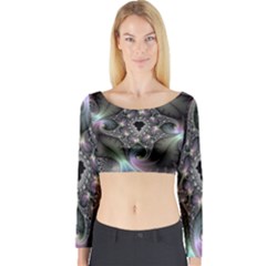 Precious Spiral Long Sleeve Crop Top by BangZart