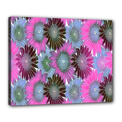 Floral Pattern Background Canvas 20  X 16  by BangZart