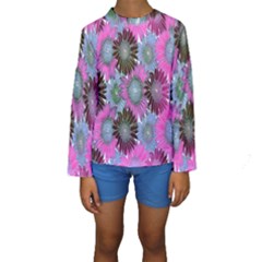 Floral Pattern Background Kids  Long Sleeve Swimwear by BangZart