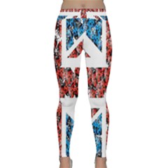 Fun And Unique Illustration Of The Uk Union Jack Flag Made Up Of Cartoon Ladybugs Classic Yoga Leggings by BangZart