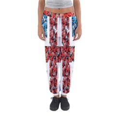 Fun And Unique Illustration Of The Uk Union Jack Flag Made Up Of Cartoon Ladybugs Women s Jogger Sweatpants by BangZart