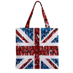 Fun And Unique Illustration Of The Uk Union Jack Flag Made Up Of Cartoon Ladybugs Zipper Grocery Tote Bag by BangZart