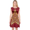 Christmas Star Seamless Pattern Capsleeve Midi Dress View1