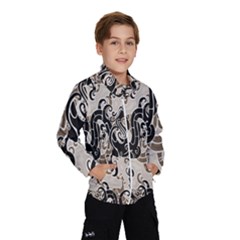 Dragon Pattern Background Wind Breaker (kids) by BangZart