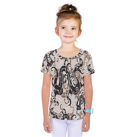 Dragon Pattern Background Kids  One Piece Tee by BangZart