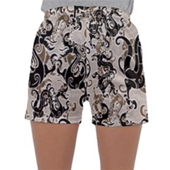 Dragon Pattern Background Sleepwear Shorts